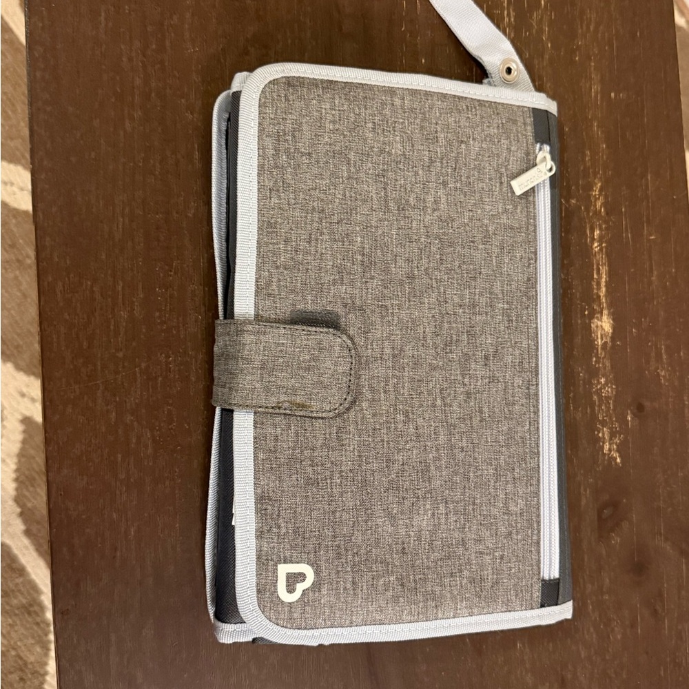 Gray Travel baby changing pad with Strap